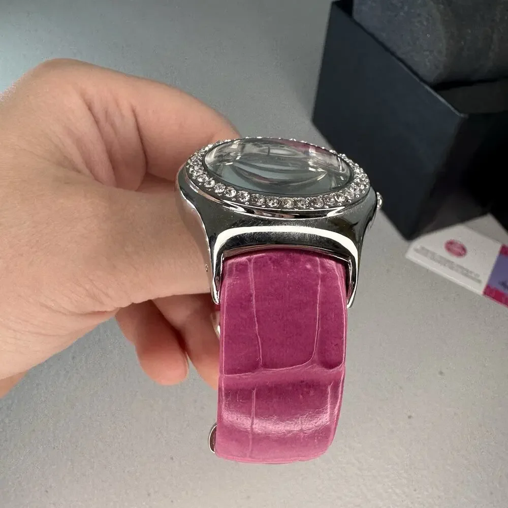 starlet jewelry hot in hollywood butterfly watch pink rhinestone HSN boxed